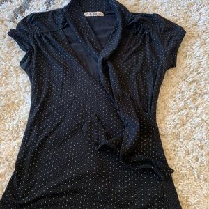 Polka Dot Tie blouse